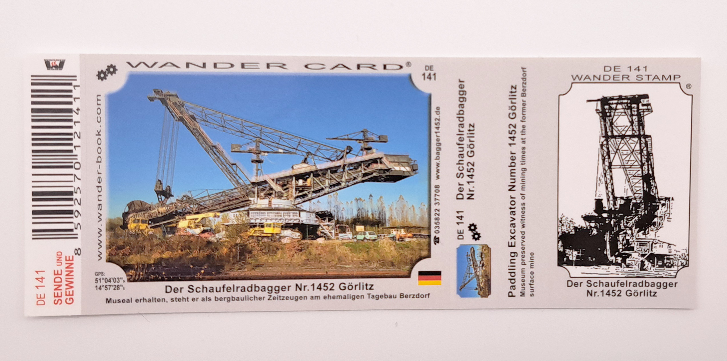 Wandercard -Der Schaufelbagger NR. 1452 Görlitz