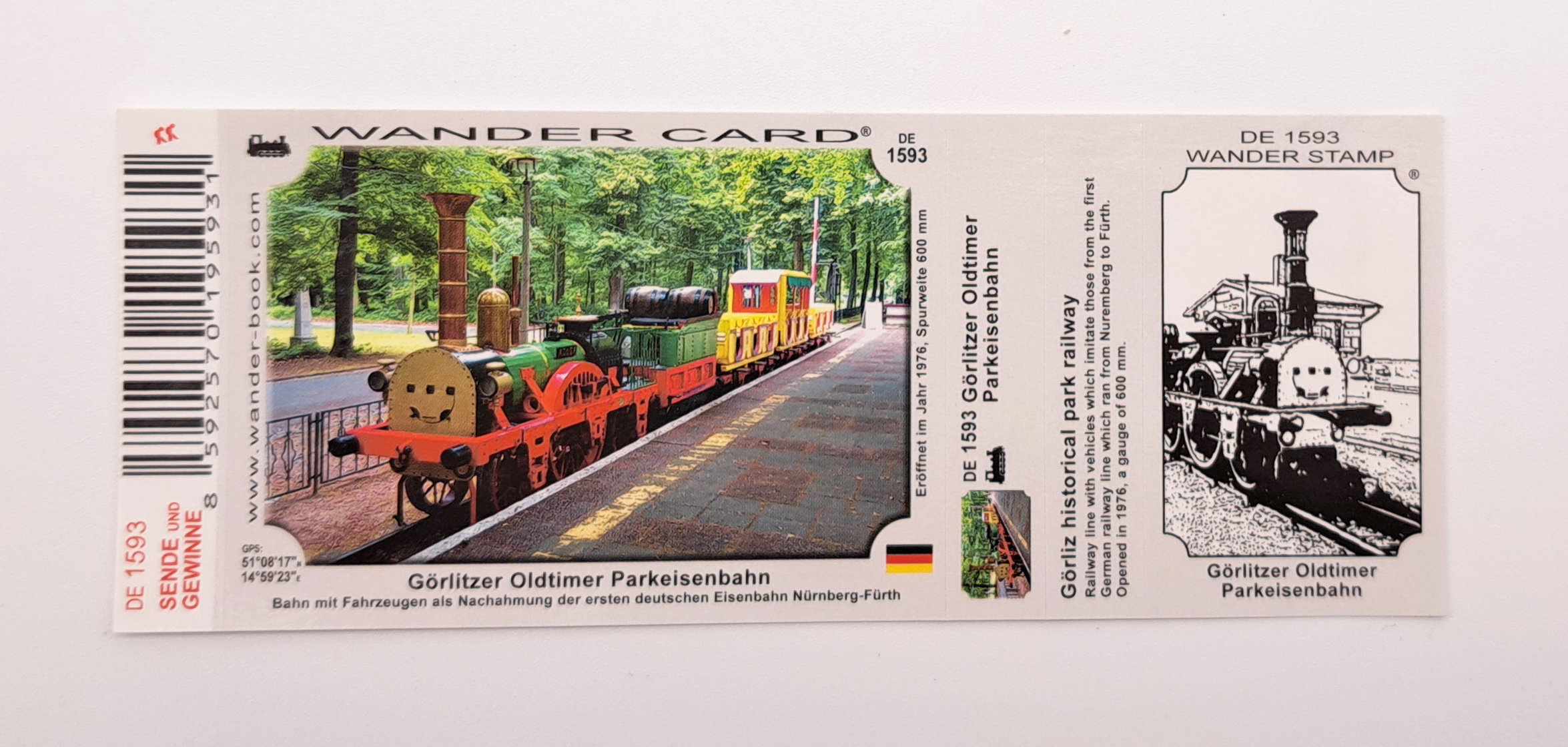 Wandercard - Görlitzer Oldtimer Parkeisenbahn